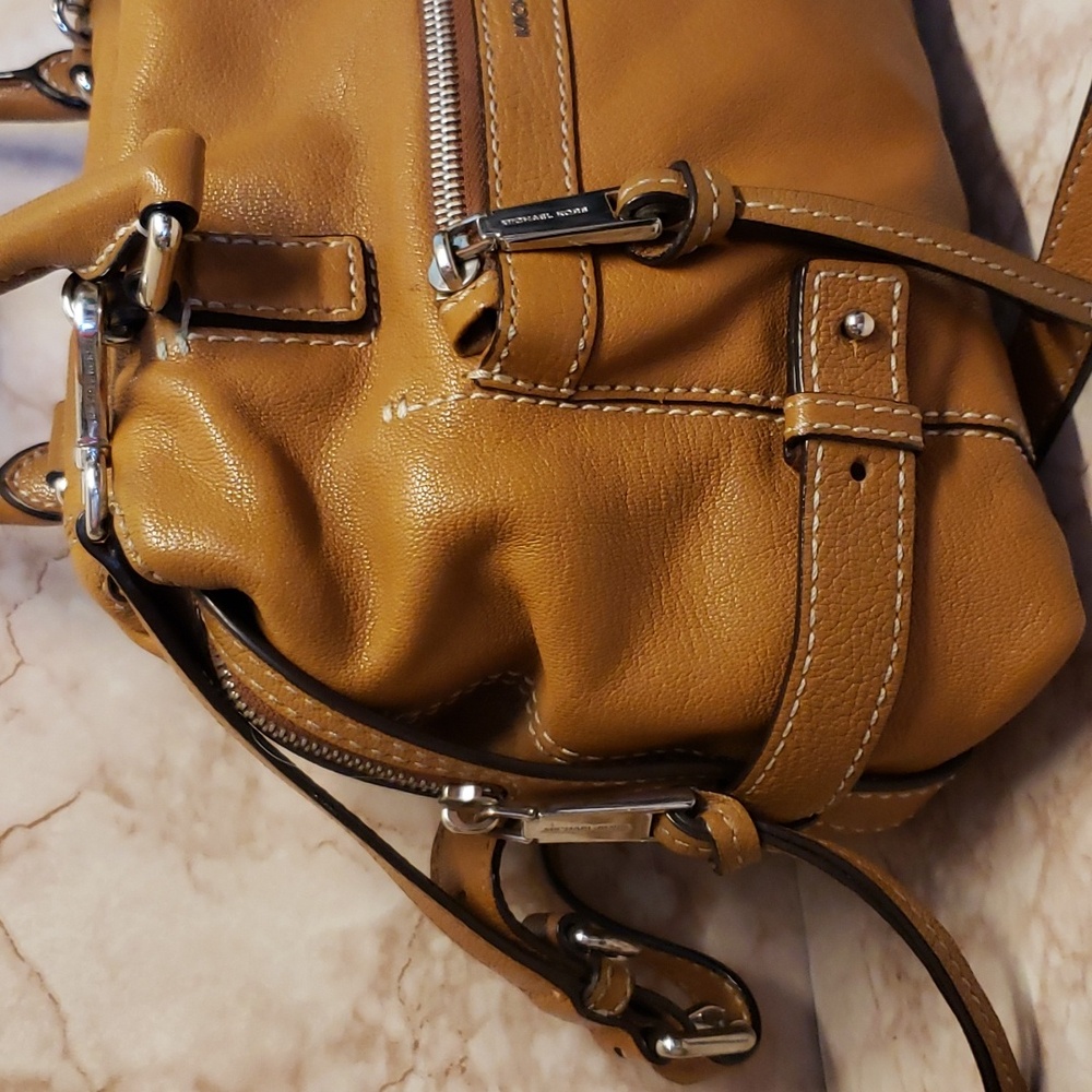 Michael Kors Camel Brown Leather Satchel - Picture 2 of 10